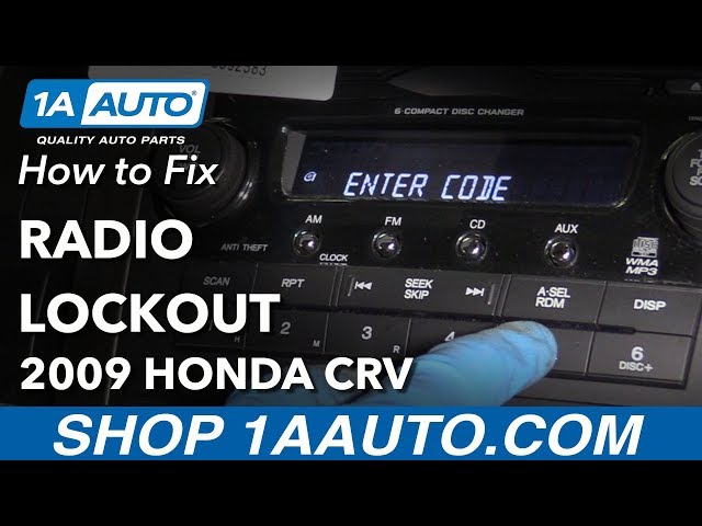 How to Fix Radio Lockout 07-11 Honda CR-V