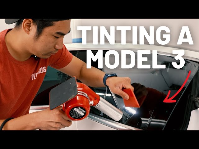 How To Tint Tesla Model 3 Window - TESBROS