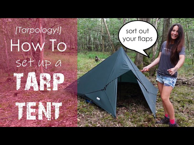 How To set up a Tarp Tent [TARPOLOGY!] Wild Camping Tarp Configuration (by a tarp newbie)