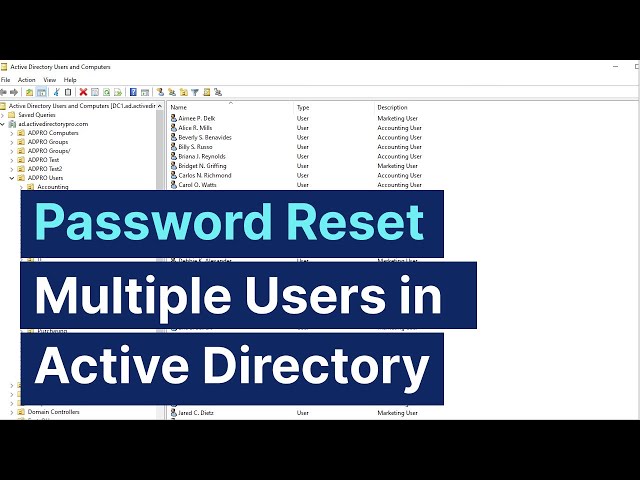 Reset Multiple Users Password in Active Directory