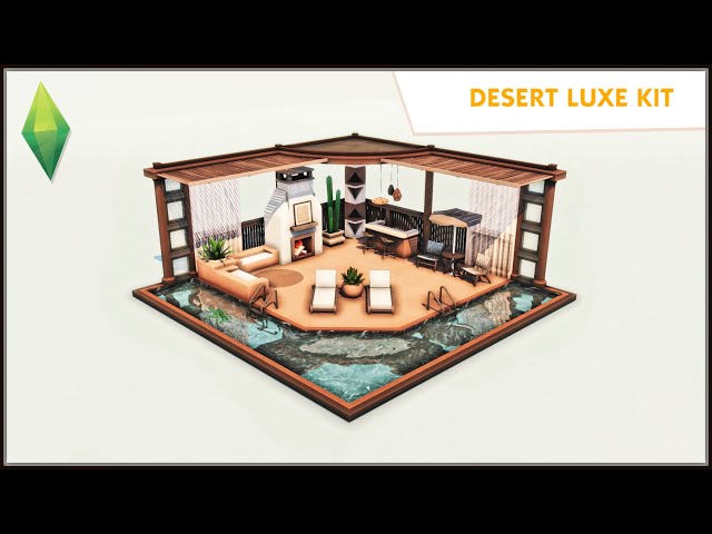 THIS KIT IS MADE FOR BUILDERS! TS4 Desert Luxe Kit Patio (No CC) - The Sims 4 Speed Build
