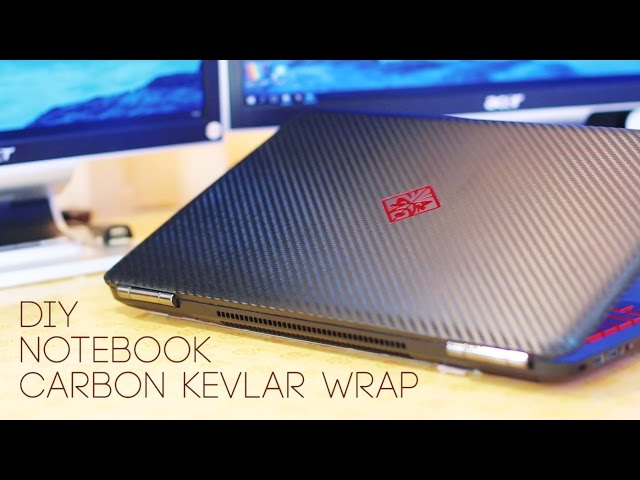 DIY How to wrap laptop with Carbon Fiber Vinyl