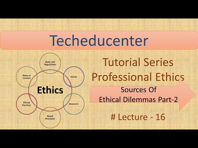 Sources of Ethical Dilemmas Part 2