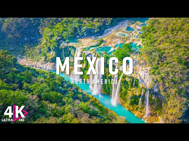 FLYING OVER MEXICO (4K Video UHD) - Peaceful Music With Beautiful Nature Scenery For Stress Relief