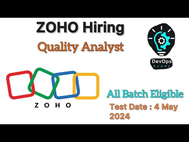 ZOHO Biggest Hiring | Exam Date 4 May | All Eligible | Off Campus drive 2024, 2023, 2022, 2021, 2020