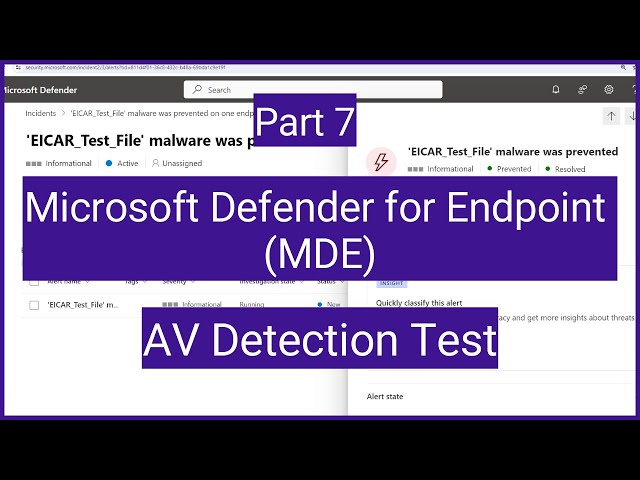 Microsoft Defender for Endpoint MDE : How to test your antivirus with EICAR test file? AV Detection