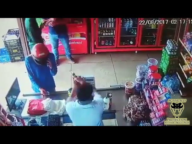 Store Owner Gets the Drop on Robbers | Active Self Protection