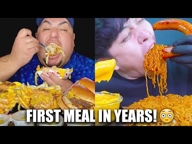 mukbangers acting like they HAVEN'T EATEN IN YEARS!