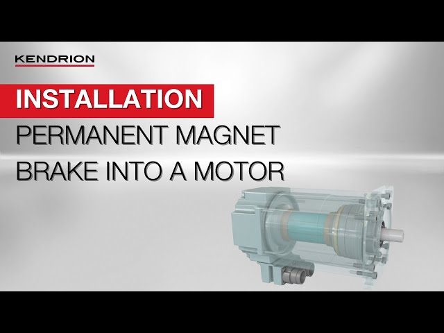Installation of a permanent magnet brake into a servo motor