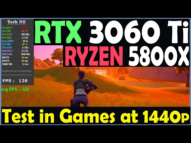 RTX 3060 Ti  + Ryzen 5800X | Test in 10 Games  | 1440p - Tech MK