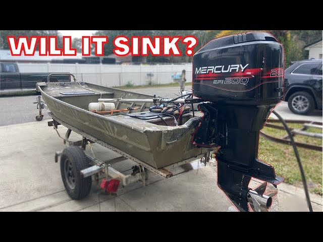 Running a 200 HP outboard on small 14 ft Jon Boat