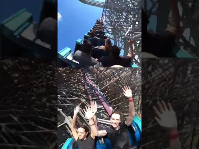 Kristen & Brady take their 1st ride on Iron Gwazi! #shorts #rollercoaster #amusementpark #themepark