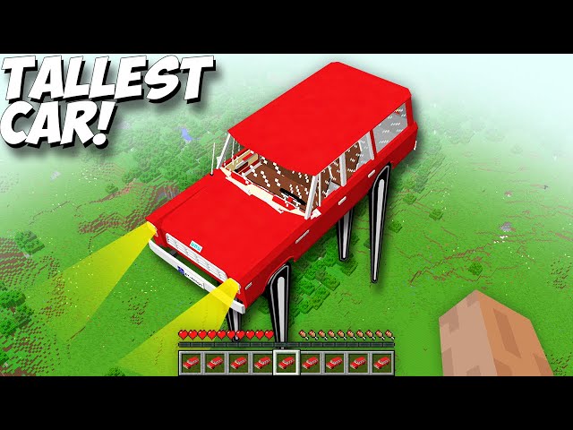 How to drive this most TALLEST CAR in Minecraft ! NEW BIGGEST CAR !