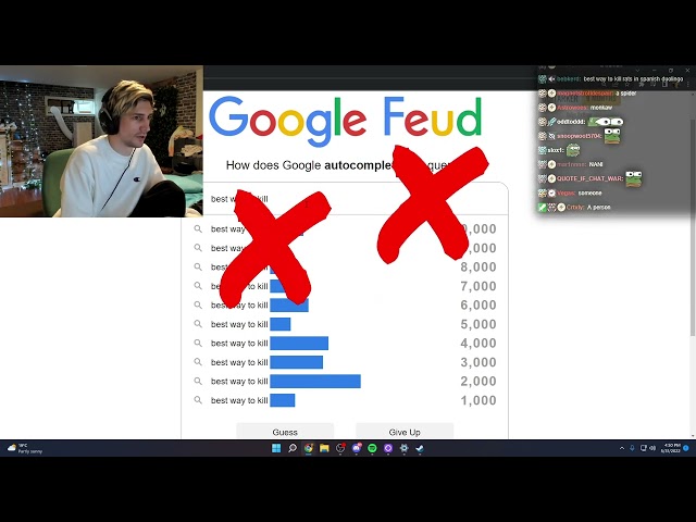 xQc Guesses The Top Google Search Results