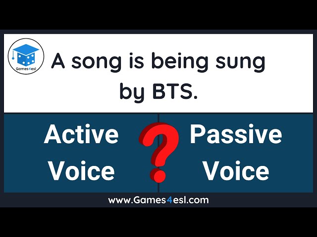 Active Or Passive Voice Exercise | Test Your English