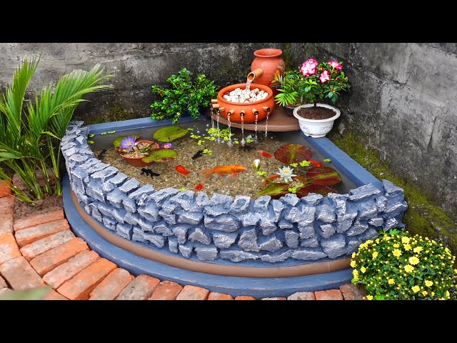 How to Build A Beautiful Waterfall Aquarium Very Easy \ For Your Family Garden
