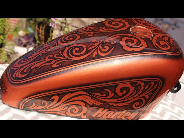 Custom Painted Harley-Davidson fuel Tank #hancrafted #indian