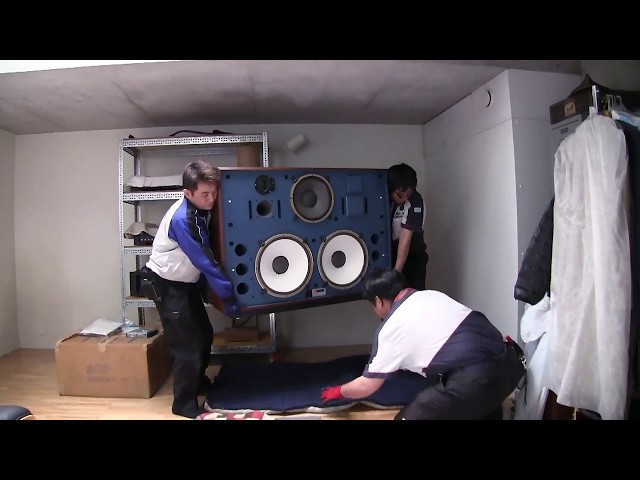 [Old Vid] JBL 4350 Early Model Repro Speakers New Built by KENRICK SOUND Delivered to Mr. Ishibashi