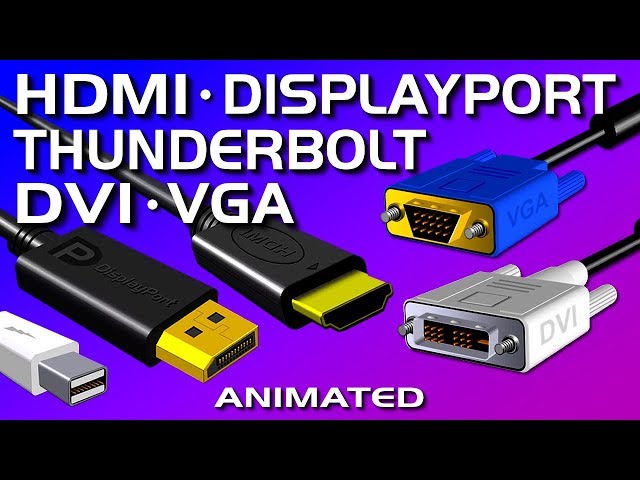 HDMI, DisplayPort, DVI, VGA, Thunderbolt - Video Port Comparison