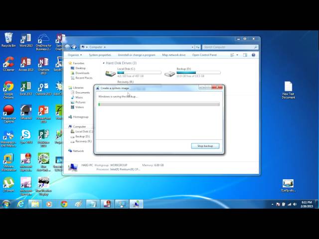 Create a System Image Backup in Windows 7