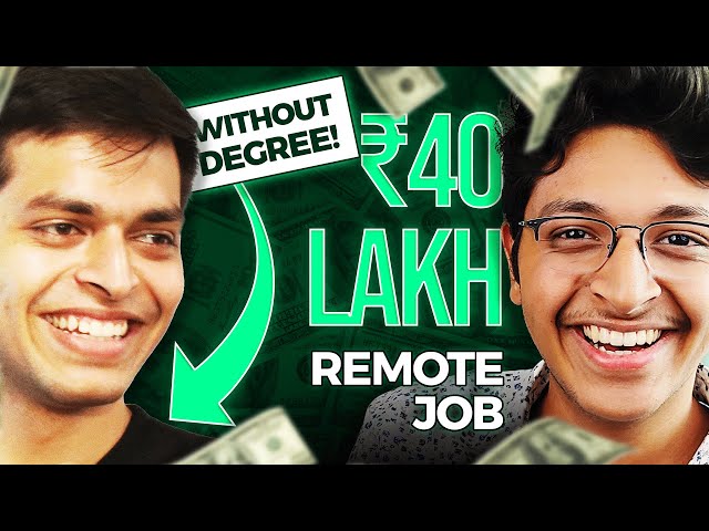 HOW to Get 40 Lakhs Remote Job Without Degree?🔥 | Ayush Jaiswal, Pesto