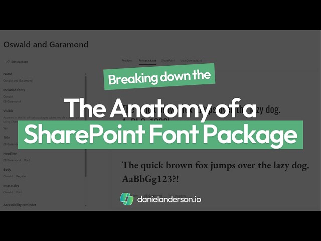 SharePoint Font Packages - Breaking down the anatomy of a SharePoint Font Package