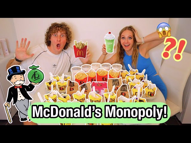 I BOUGHT 100 MCDONALDS MONOPOLY ITEMS TO TRY AND WIN £100K!!😱🍟✨⁉️ (I WON *RARE* PRIZES!!😭🎁)