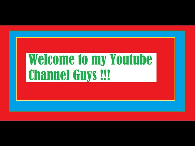 Introduction to my new Youtube Channel!!!!