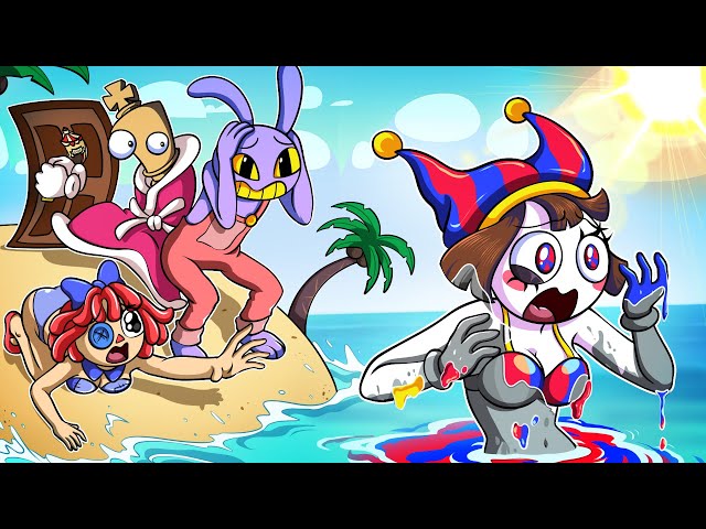 Bikini Pomni At the Beach, But Color are Missing?! | AMAZING DIGITAL CIRCUS Comic Dub. Animation