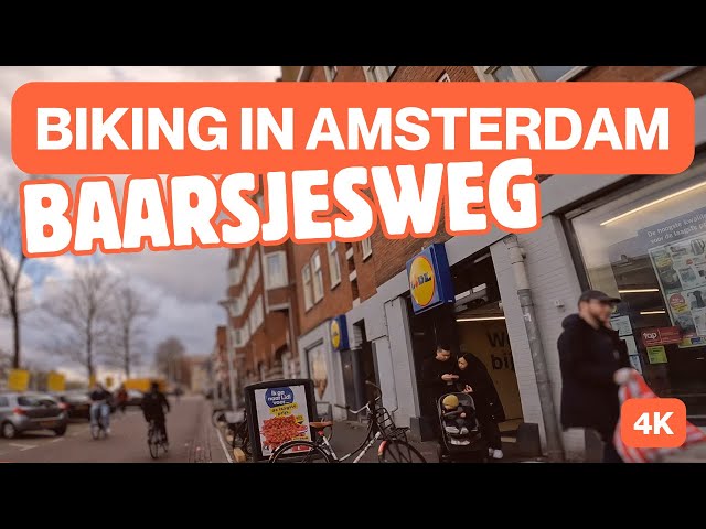 Amsterdam | Biking on the Baarsjesweg | 23/03/2024 | 4K