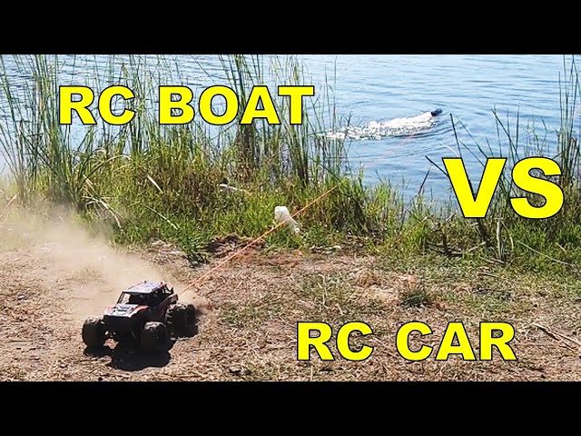 TUG of WAR - RC Car vs RC Boat (Pull-Off Challenge)