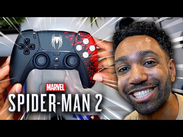 Unboxing The Spider-Man 2 PS5 Accessories covers + controllers
