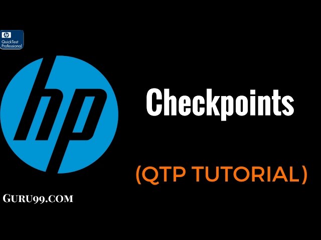Checkpoints  - HP UFT/ QTP TutoriaL #13