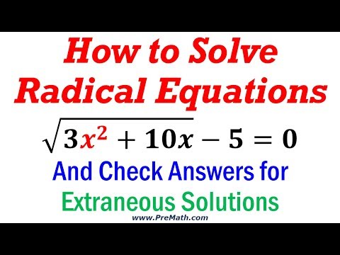 Solve Radical Equations