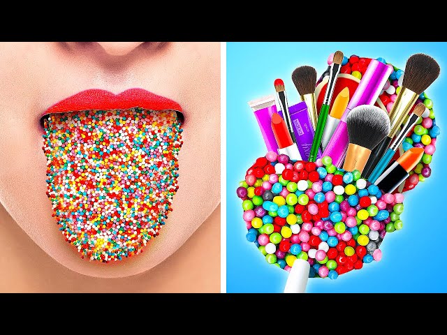 MORE WAYS TO SNEAK FOOD AND MAKE UP || Sneaking Food From Dentist! Funny Ideas by 123 Go! Genius