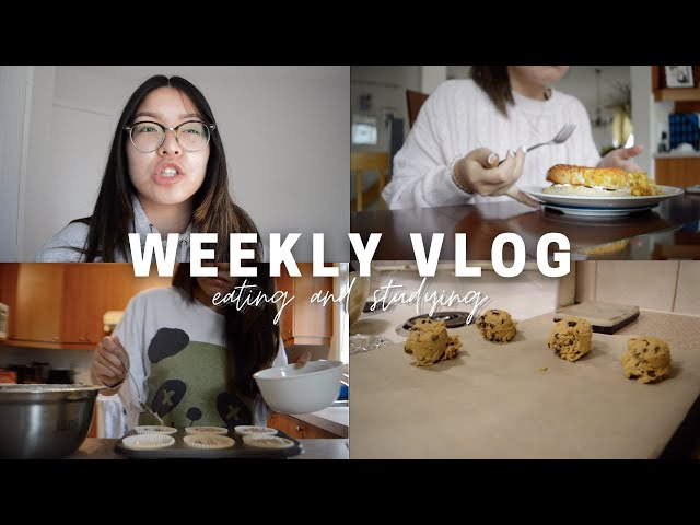 college days in my life - online classes | lots of studying, baking, and note taking
