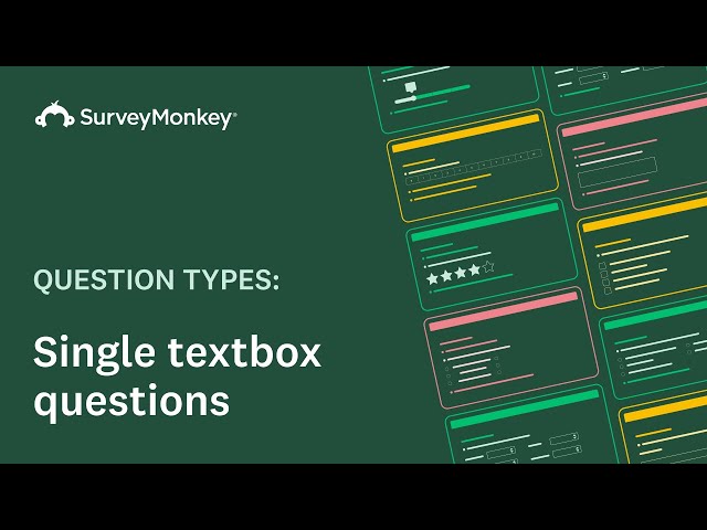 How to create a Single Textbox question with SurveyMonkey