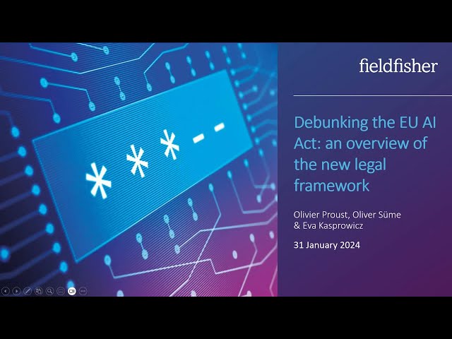 Debunking the EU AI Act: an overview of the new legal framework