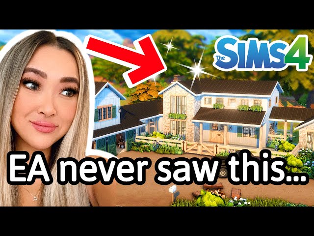 Building the Horse Ranch Farmhouse that I DIDN'T SUBMIT to EA for the official Sims 4 expansion pack