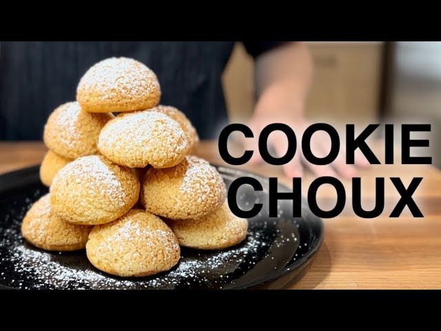Cookie Choux | Choux Au Craquelin | Crunchy Cookie Choux Filled With Custard Cream!