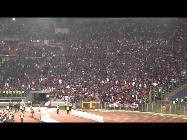 Roma Milan 0-0 Curva Sud Milano ''CHI NON SALTA E' NEROAZZURRO''.IN HQ''.