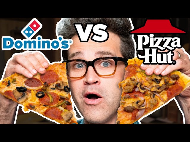 Dominos vs. Pizza Hut Taste Test | FOOD FEUDS