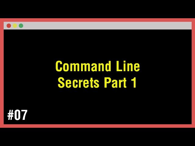 [Arabic] Learn Command Line #07 - Command Line Secrets Part 1