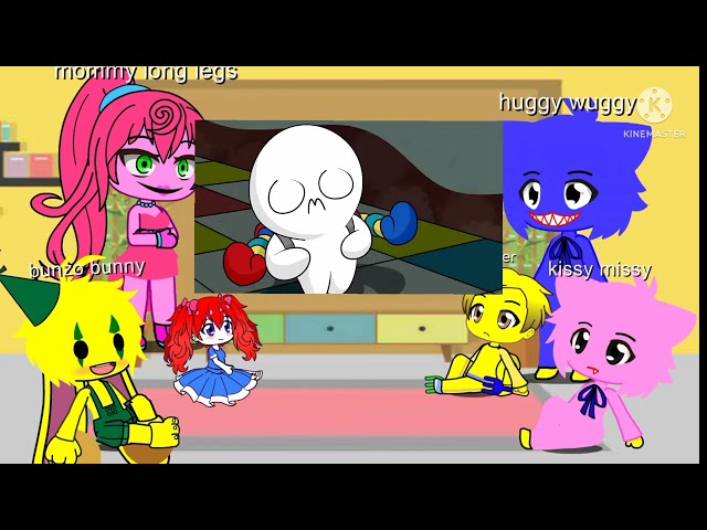 poppy playtime reagindo a duas animações (vídeos reagidos na descrição)