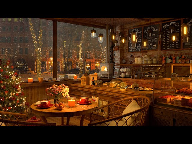 Winter Vibes at Cozy Coffee Shop 4K ❄ Jazz Instrumental Music for Studying, Working and Relaxing