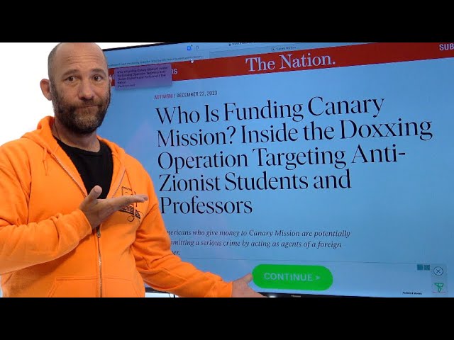 CANARY MISSION TARGETS ANTI ISRAEL PROTESTORS - commoditizing intelligence operations...