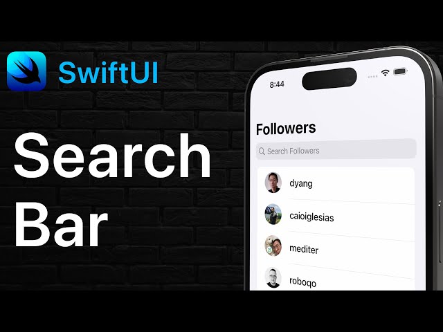 SwiftUI Search Bar - Searchable