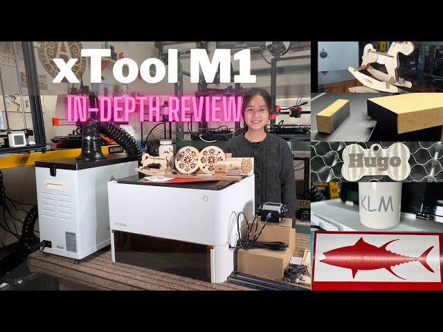 xTool M1 fully enclosed 10W laser engraver, in-depth review with all optional accessories