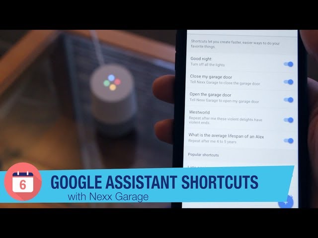 Google Assistant Shortcuts with Nexx Garage