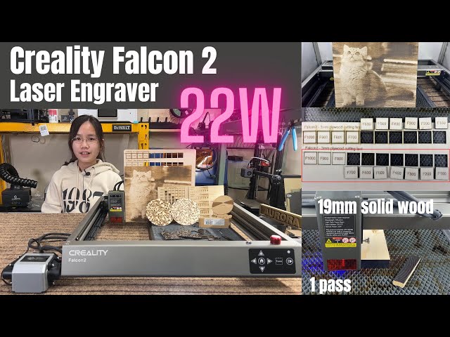 Creality Falcon 2 22W laser engraver: review, testing and compare with Falcon 1 10W laser engraver
